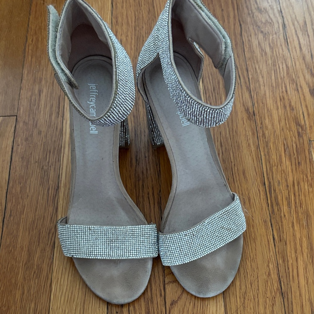 Jeffrey Campbell Glittering Silver Heels